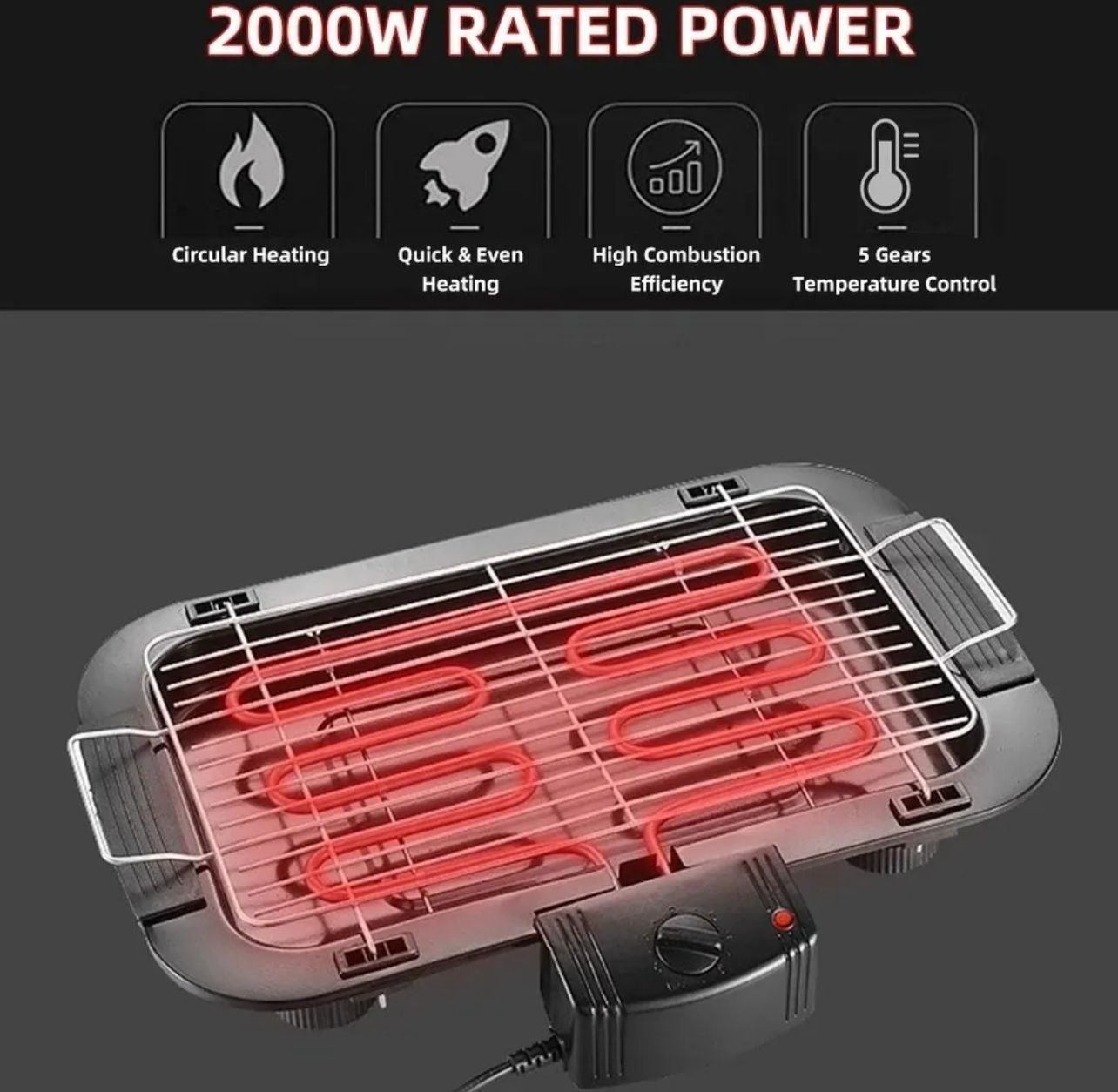 Parrillera Eléctrica Sin Humo Antiadhere