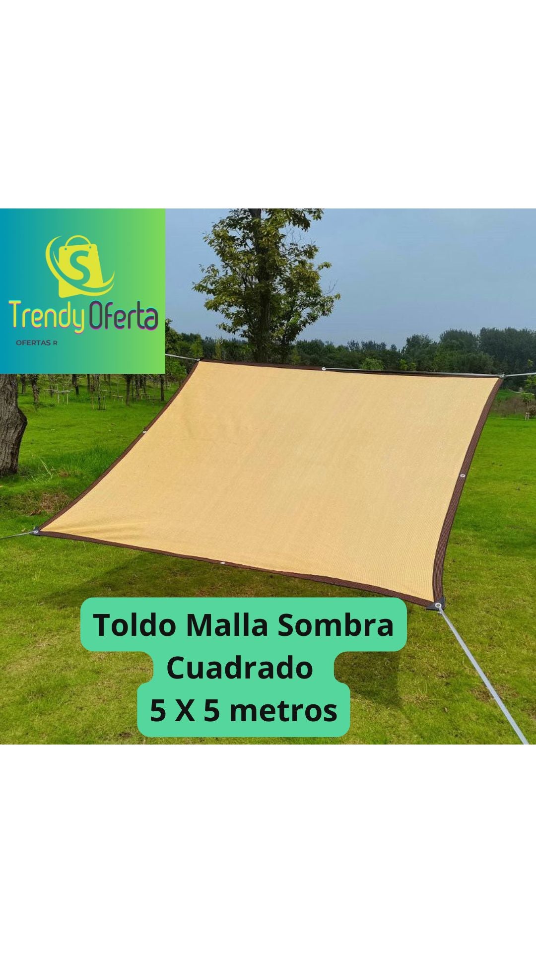 Toldo Sombra Cuadrado 5 X 5 metros