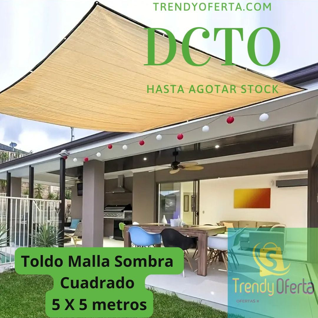 Toldo Sombra Cuadrado 5 X 5 metros