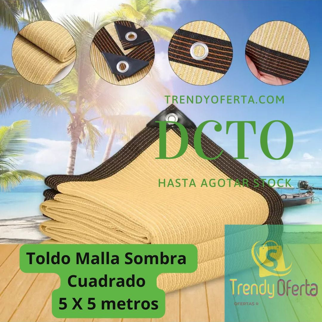 Toldo Sombra Cuadrado 5 X 5 metros