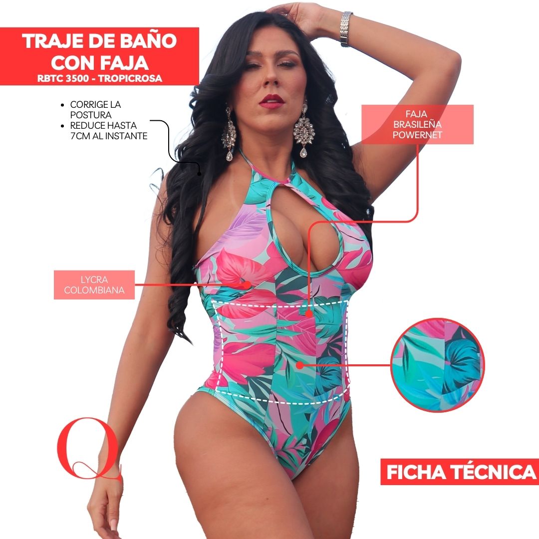 TRAJE DE BAÑO CON FAJA 3500 BRASILEÑA