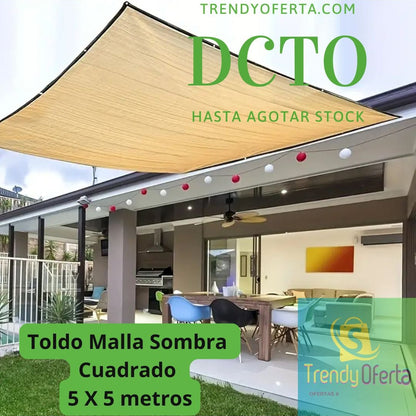 Toldo Sombra Cuadrado 5 X 5 metros