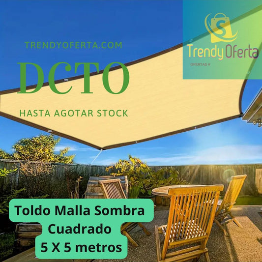 Toldo Sombra Cuadrado 5 X 5 metros