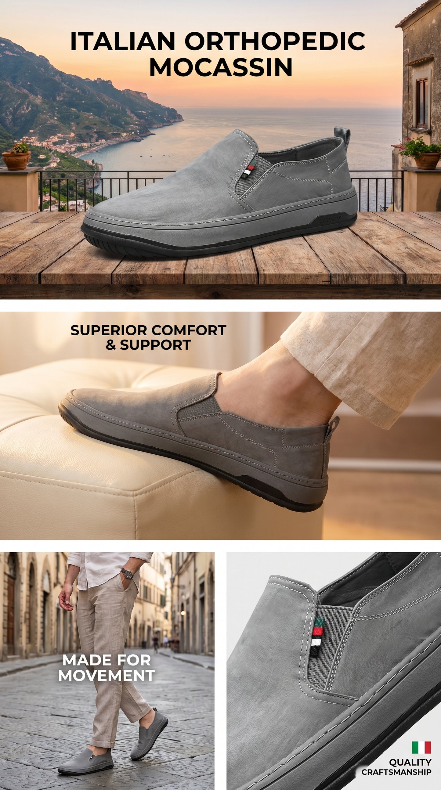MOCASIN ORTOPEDICO ITALIANO